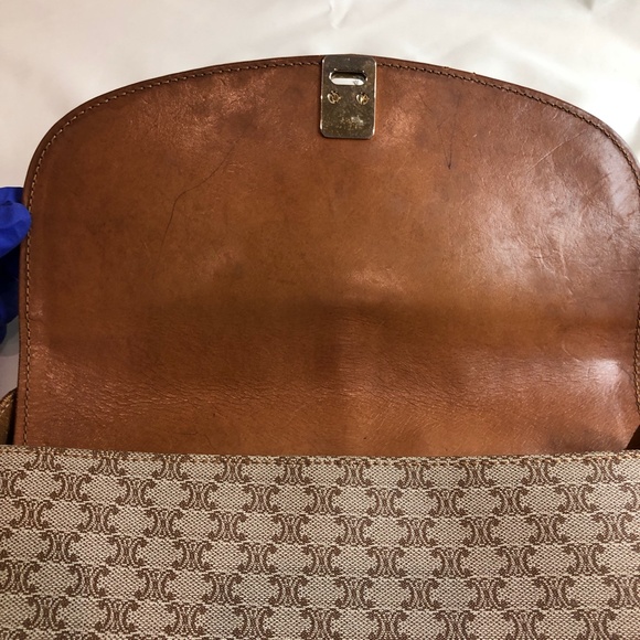 Celine Beige Macadam Crossbody Bag Sku#83973 - Picture 8 of 15